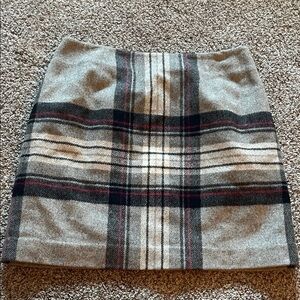 Talbots Gray and Black Plaid Mini Skirt